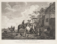 KG 13474
<br/>
De hoefsmid aan het werk
<br/>
<em>Beaumont, Pierre-François (1719 - ca 1769)</em>